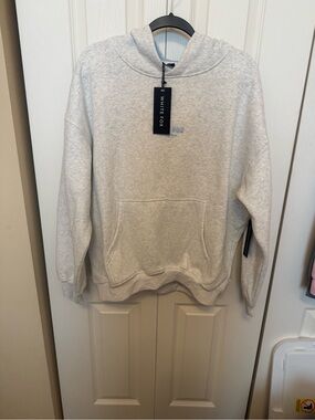 White Fox Boutique Light Gray Pullover Hoodie